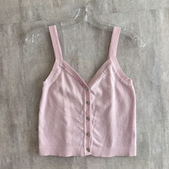 LPA Tops - LPA Revolve Button Front Cami Women's Small Pink Tank Top Soft Blush Knit Y2K